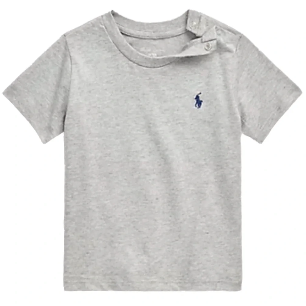 RALPH LAUREN • Polo Baby Boy Cotton Jersey Crewneck Tee Shirt
